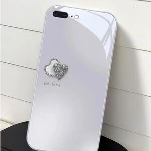 White Heart Design Phone Case